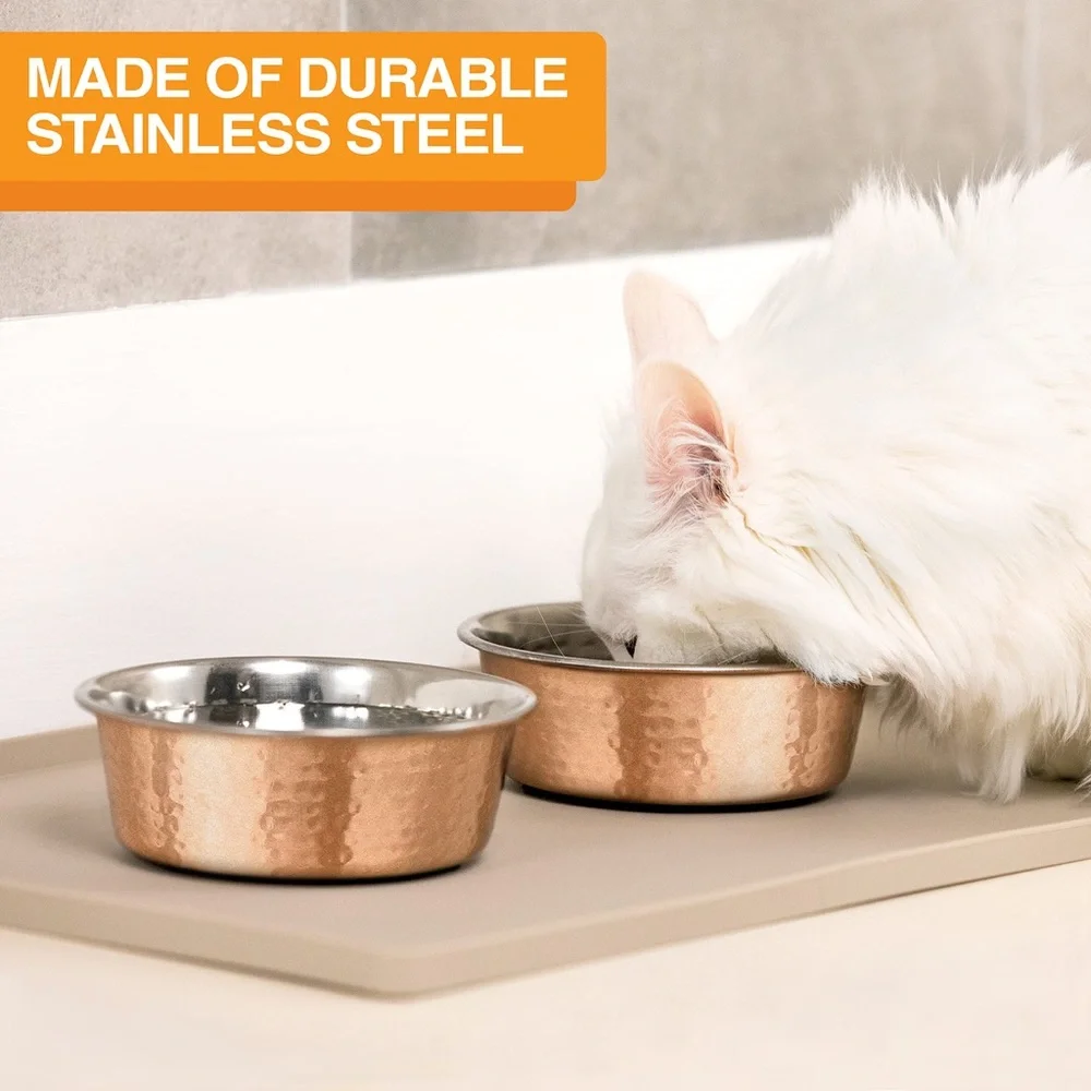 Hammered Copper Finish Bowls, Size Small 16oz